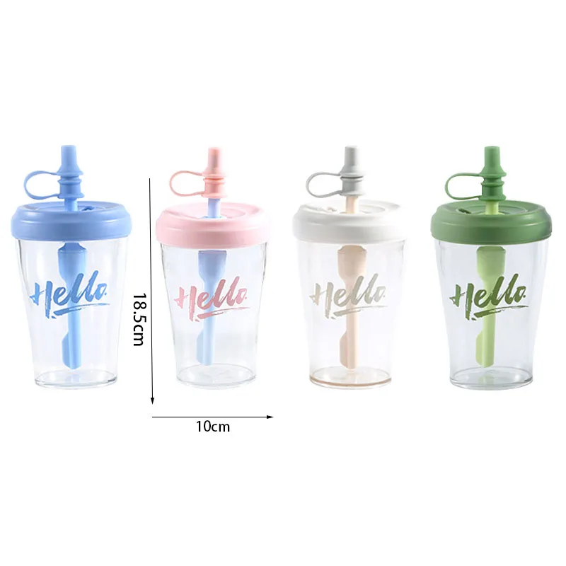 460ML Shaking Cup Water Bottle Drink Plastic Leak Proof Sports Bottles Protein Shaker Portable Drinkware