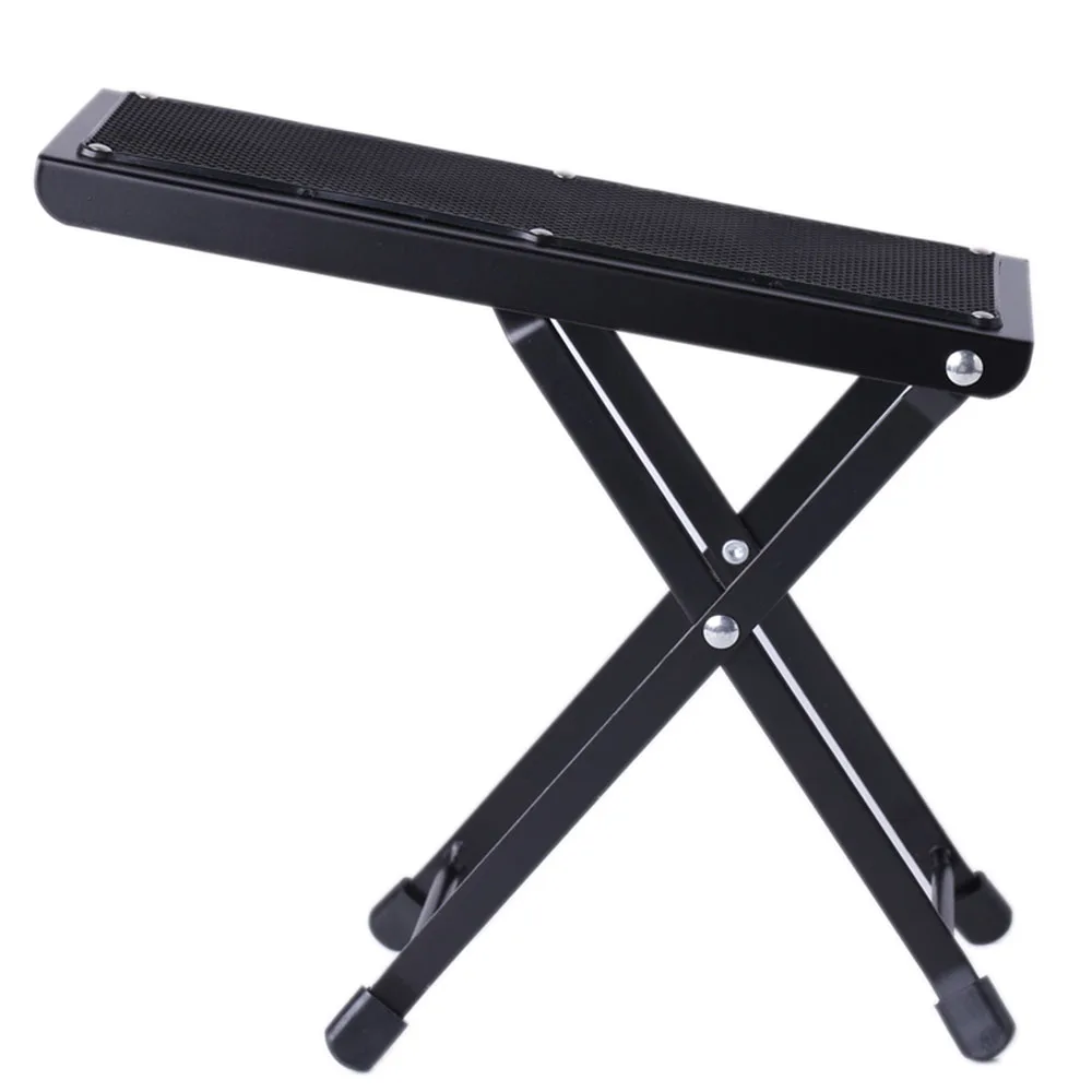 

Wood Folding Guitar Footstool with 3 Levels Height Rest Anti-Slip Stand Height Adjustable Foot Rest Stand Footboard Metal /Solid
