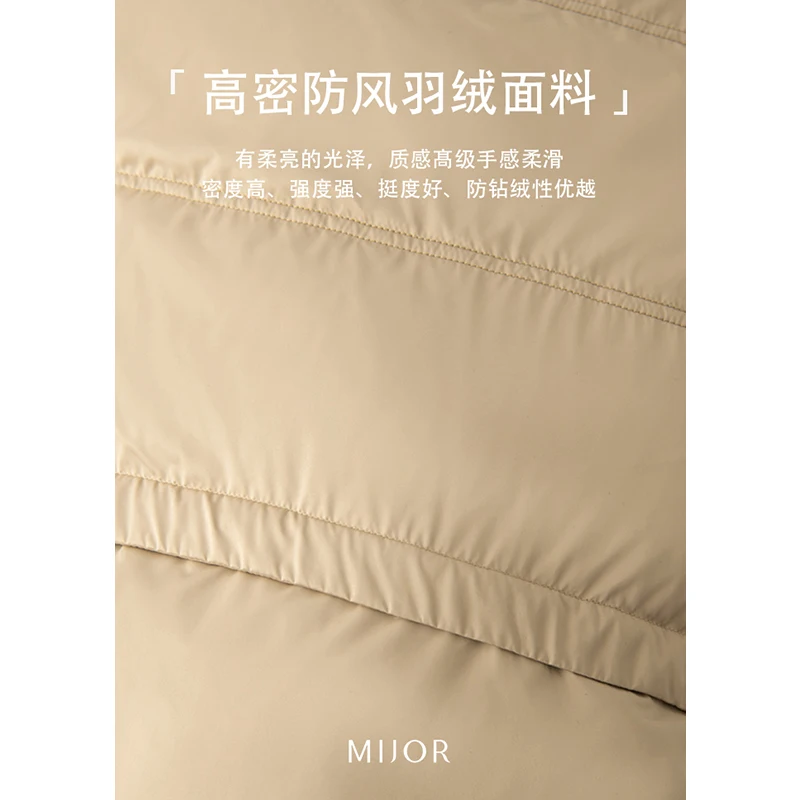 Design 95% White Goose Down Winter Jacket Women Casaco Feminino Luxury  Zipper  Wide-waisted  Spliced Mink Wool Coats