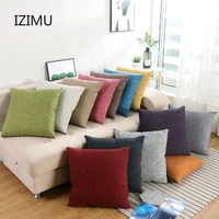 beichen thick linen cushion pillow solid color queen size waist sofa living room dining table and chair cushion core