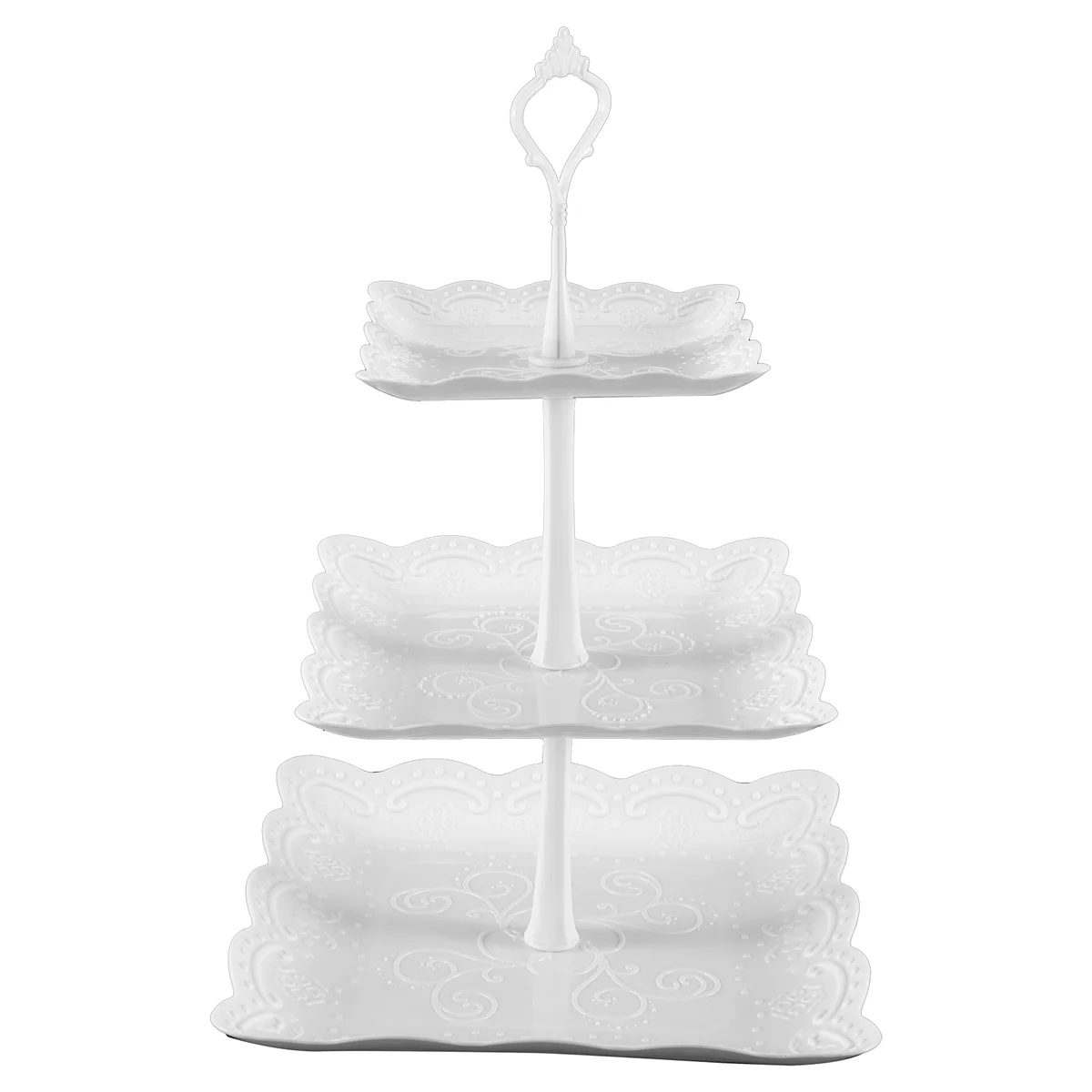 3-х уровневая подставка для кексов десертная башня поднос с фруктами украшения