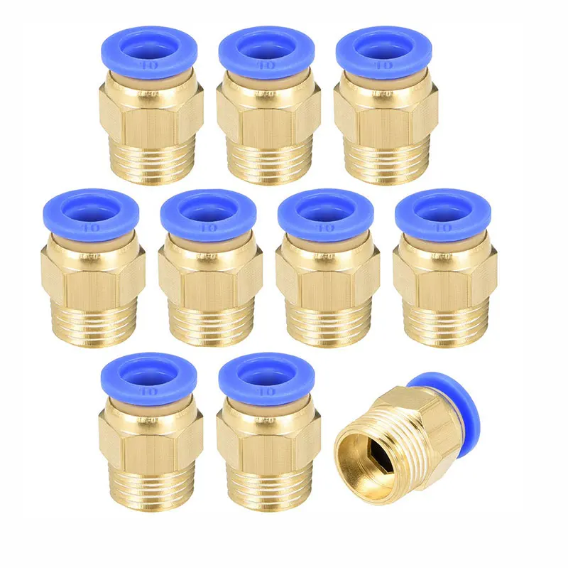 

Air Tool Fittings Quick Release Connectors Tube OD 6mm Straight Pneumatic Fitting Push to Connect Male Thread 1/4" 1/8" 3/8" 1/2