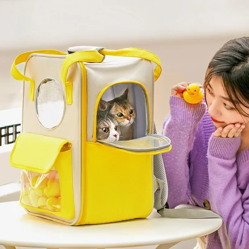 

Cat Backpack Pet Shoulders bag Outdoor Travel Cat Bag Strong and durable Backpack suitable for small and medium-sized pets