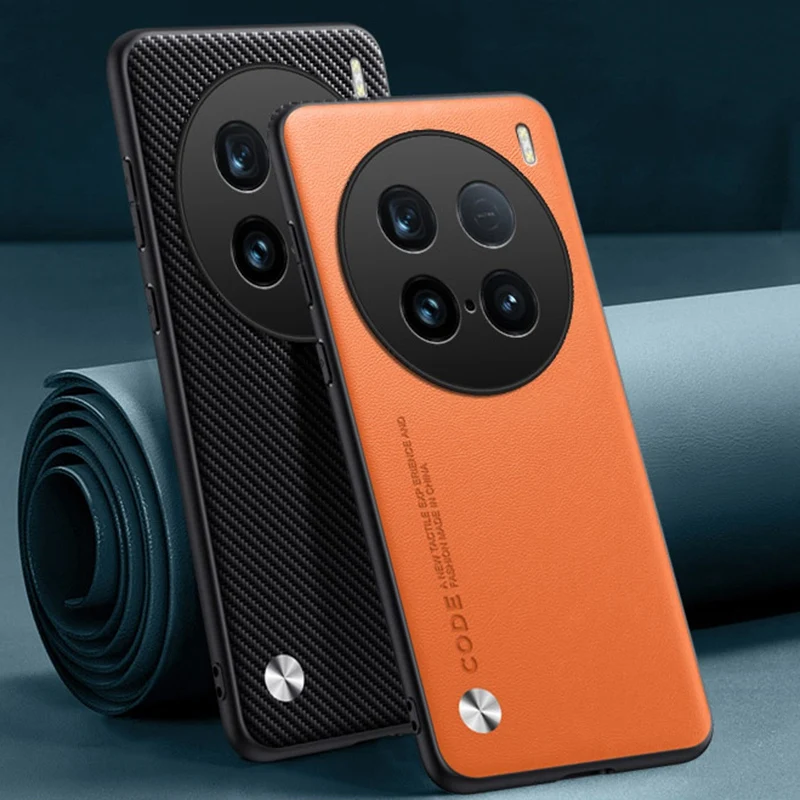 Фото Роскошный чехол из искусственной кожи для Vivo X100 Ultra, матовый силиконовый противоударный чехол для телефона с полной защитой для Vivo X100Ultra 5G №1