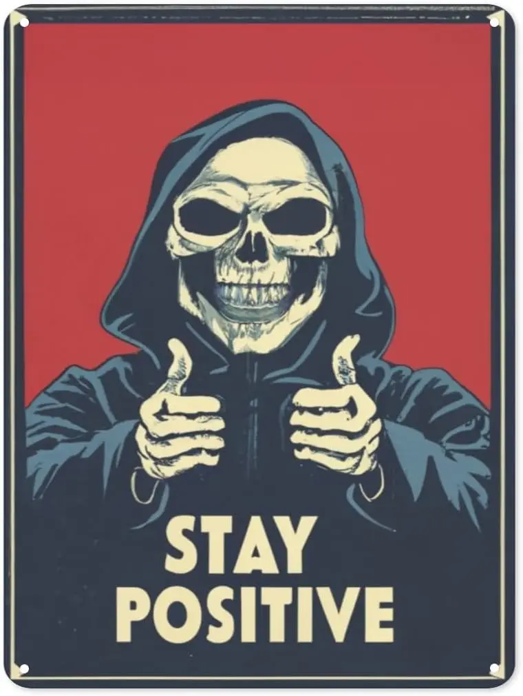 Vntge Skull Quote Tn Sgn - Retro Sty Postve Metl Wll rt для дома спальни кафе Brs Pubs Club Ktchen Grge Decorto