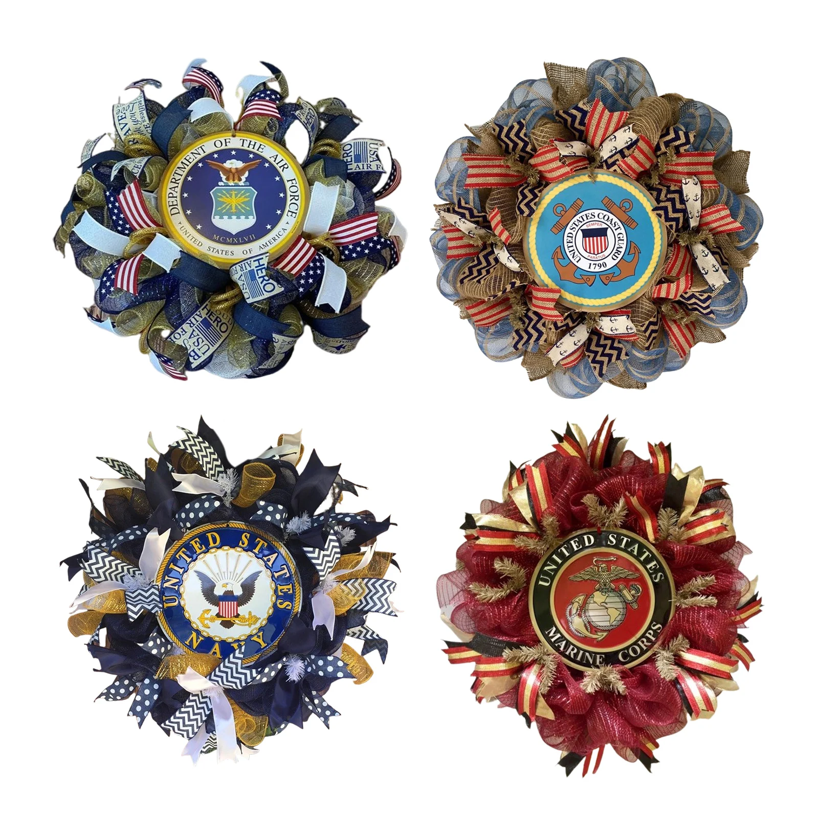 

Fourth Of July Wreath 2022 Patriotic Independence Day Wreaths Spring Patriotic Front Door Wreath Red White Blue Garland Decor