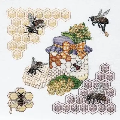

Bee 36-37 embroidery kits, cross stitch kits,cotton frabric DIY homefun embroidery Shop1