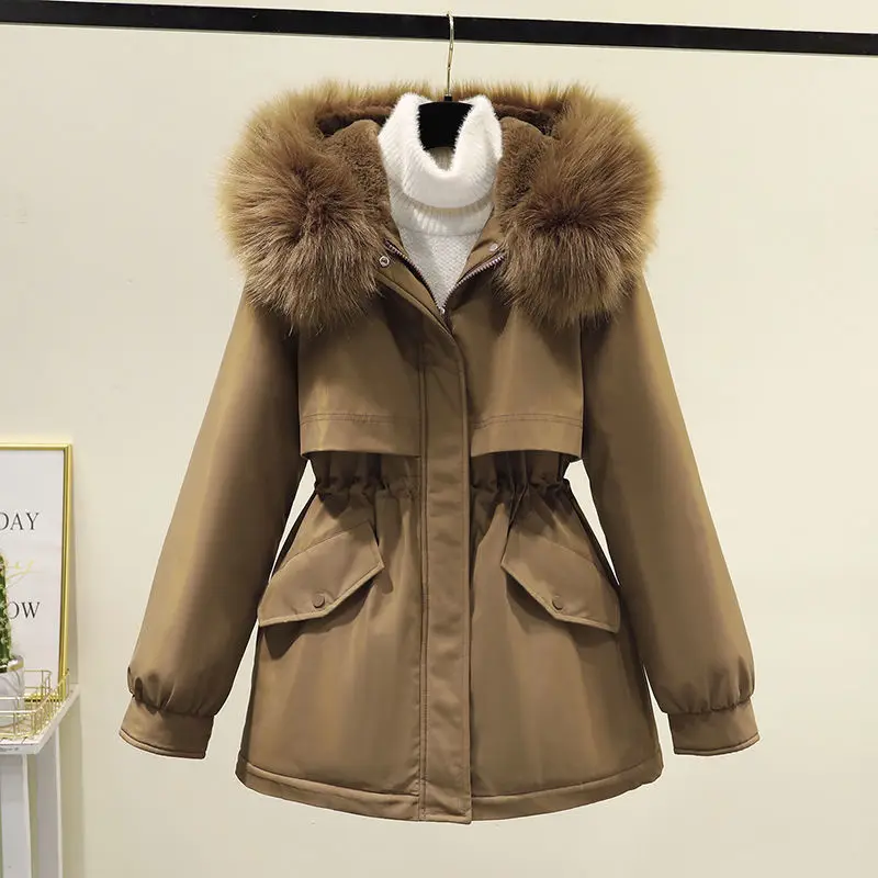 Pai Overcomes the New Winter Loose Plush Thickened Cotton Jacket Women's Western Style Small Cotton Jacket Workwear Coat