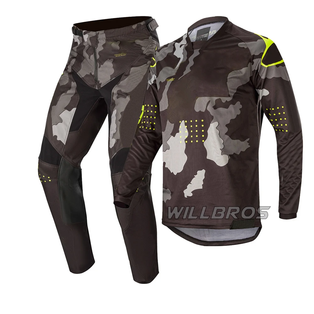 

MX Racer Tactical Jersey Pants Combo Gear Set Outfit Off-road MTB Downhill Bike Bicycle Moto Kits ATV UTV Cycling Suit Mens