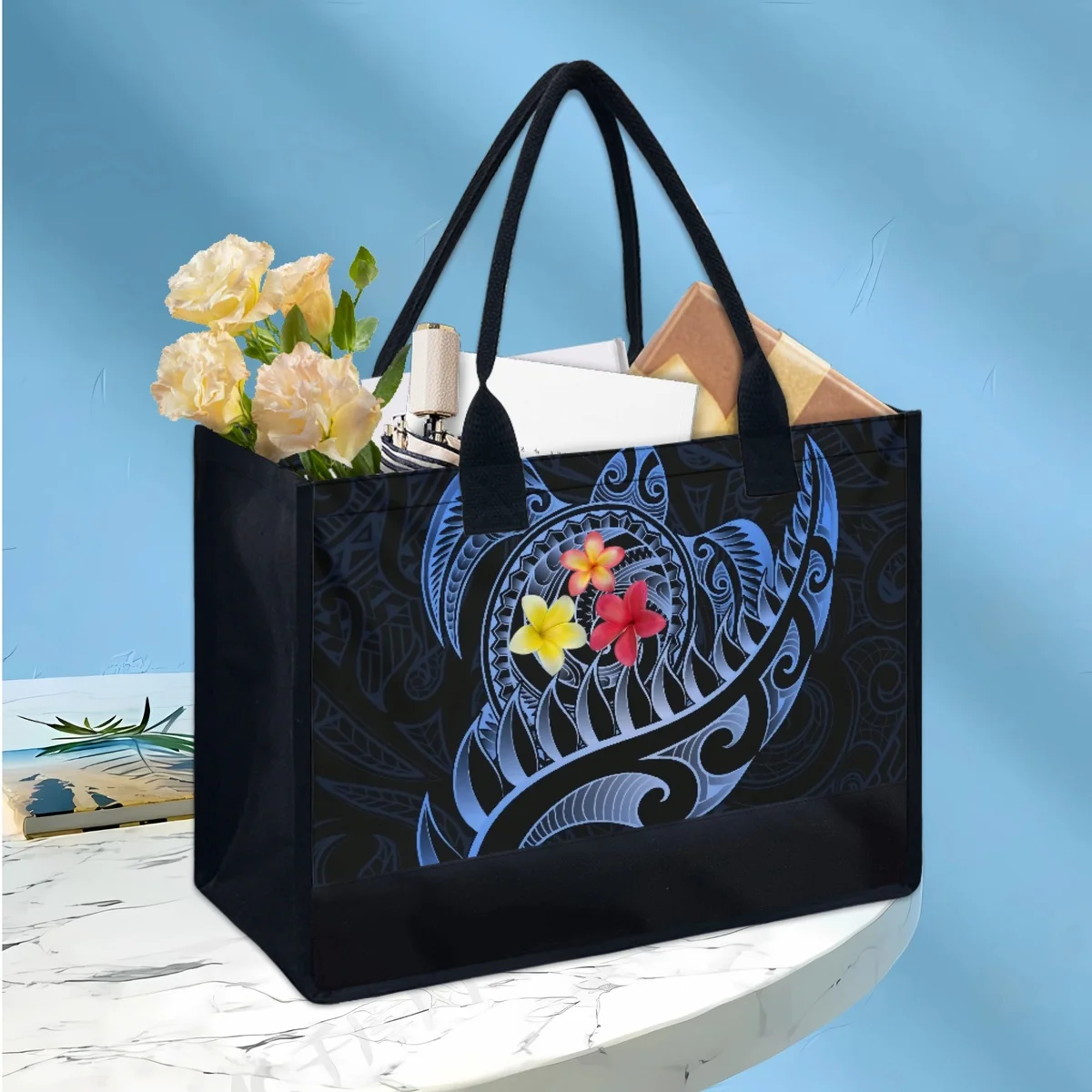 

Polynesian Hawaiian Aotearoa Maori Turtle Silver Fern Printing Totes Handbags for Women Personalized Wedding Bridesmaids Clutch