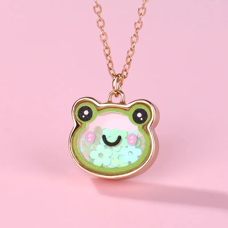 Elviragirl 1 шт. блестящее ожерелье с милыми животными медведем крупным рогатом