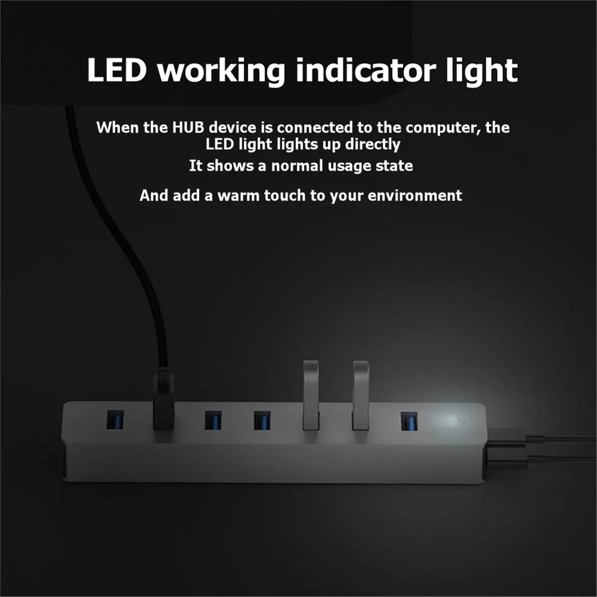 Фото USB-хаб newA10R с 4 портами USB 3.1 и 3 портами Type-C 3.1, многопортовый настольный USB-адаптер, USB-разветвитель с питанием для ноутбуков, телефонов, ПК и т.д. №2