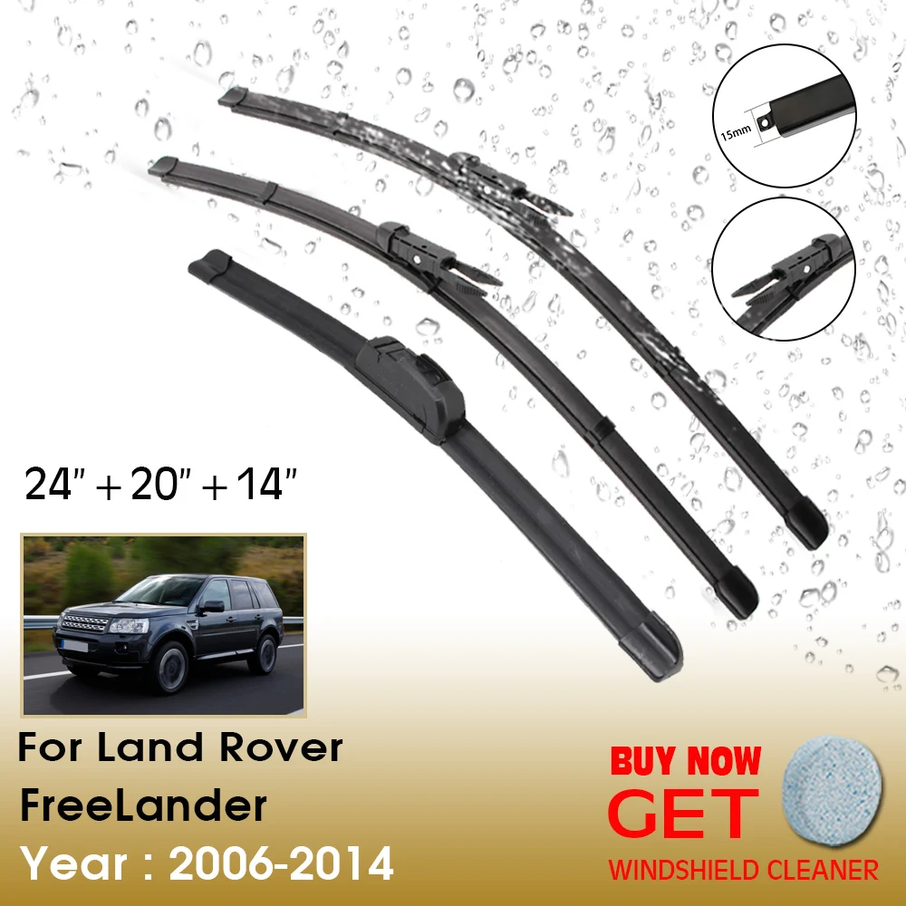 

Автомобильная щетка стеклоочистителя для Land Rover FreeLander 2006-2014, резиновый силиконовый сменный стеклоочиститель для лобового стекла 24 дюйма + 20 ...