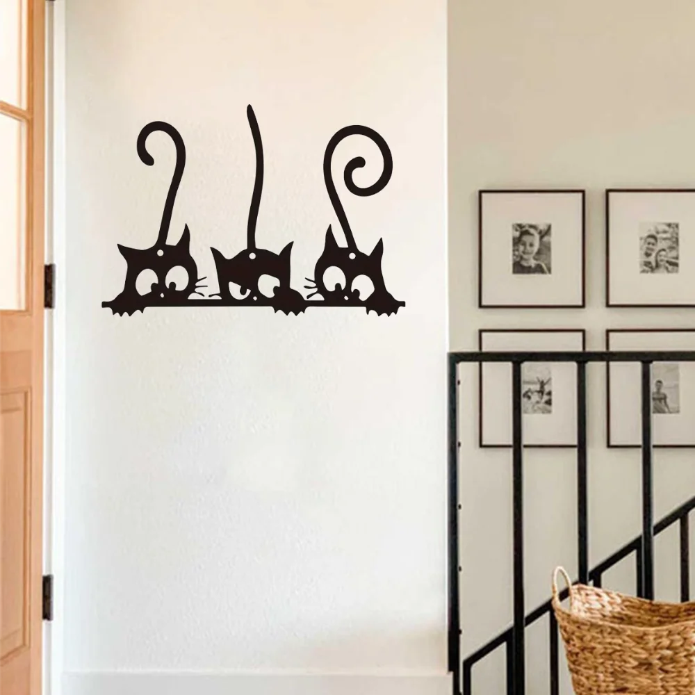 1 шт. очаровательная Кошка на стену-металлические подвесные украшения создание