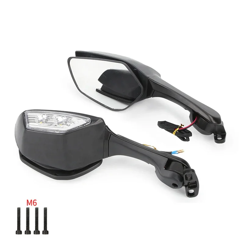 

Боковые зеркала заднего вида со светодиодными указателями поворота для Kawasaki Ninja ZX10R ZX1000 2011-2015 2012 2013 2014/H2 2014-2015