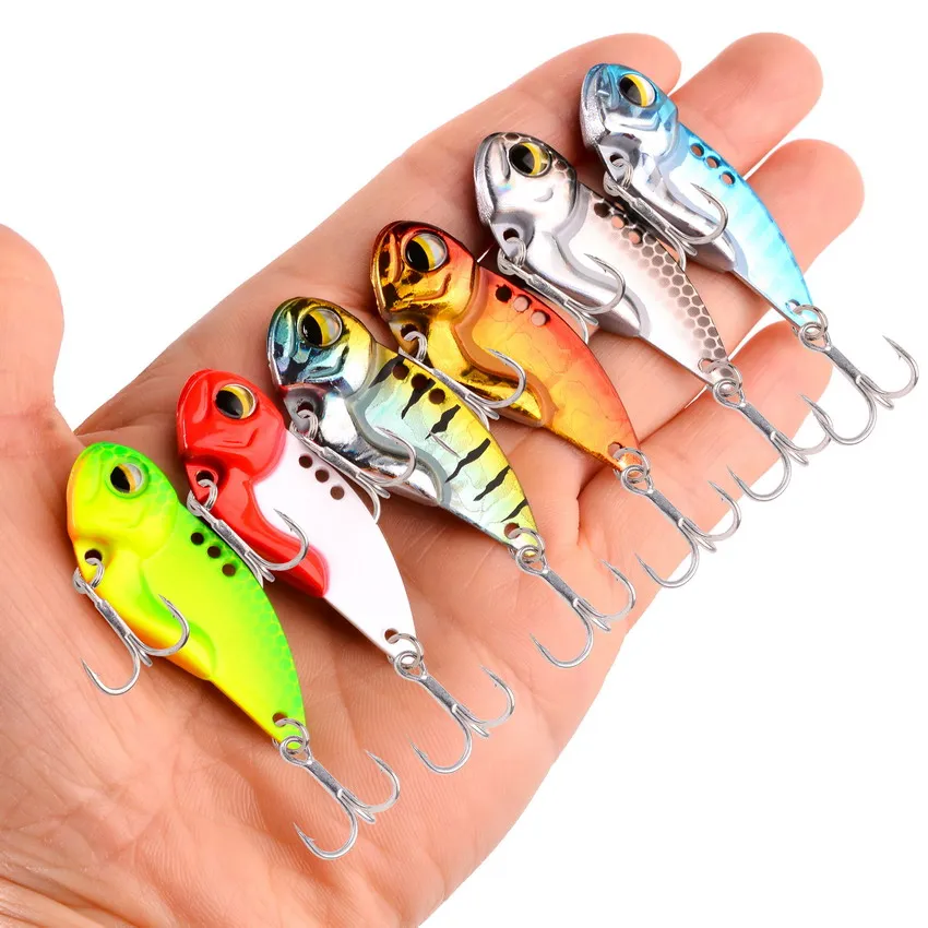 7/10/14/19g 3D EyesMetal Vib Blade Lure Sinking Vibration Baits Artificial Vibe for Bass Pike Perch Fishing images - 6