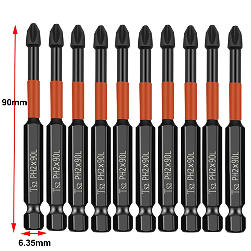 

Phillips Screwdriver Bits PH2 Cross Head Drill Bits 1/4 Inch Hex Impact Drive Bit For Power Screwdriver Dr