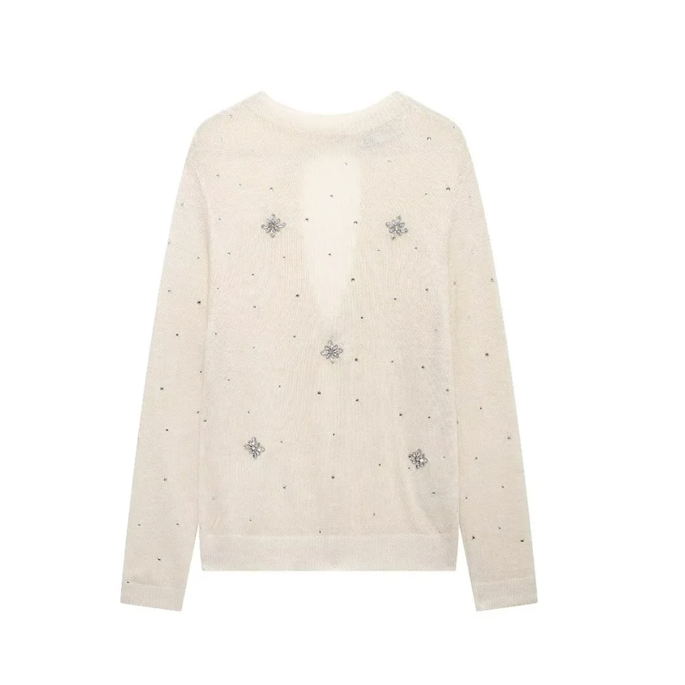 UNIZERA Осень 2024 Женский Повседневный Модный Трикотаж С Круглым Вырезом