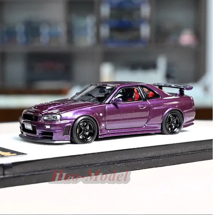 Модель автомобиля PGM 1/64 для Nissan GTR R34 Z TUNE литые под давлением Игрушки мальчиков