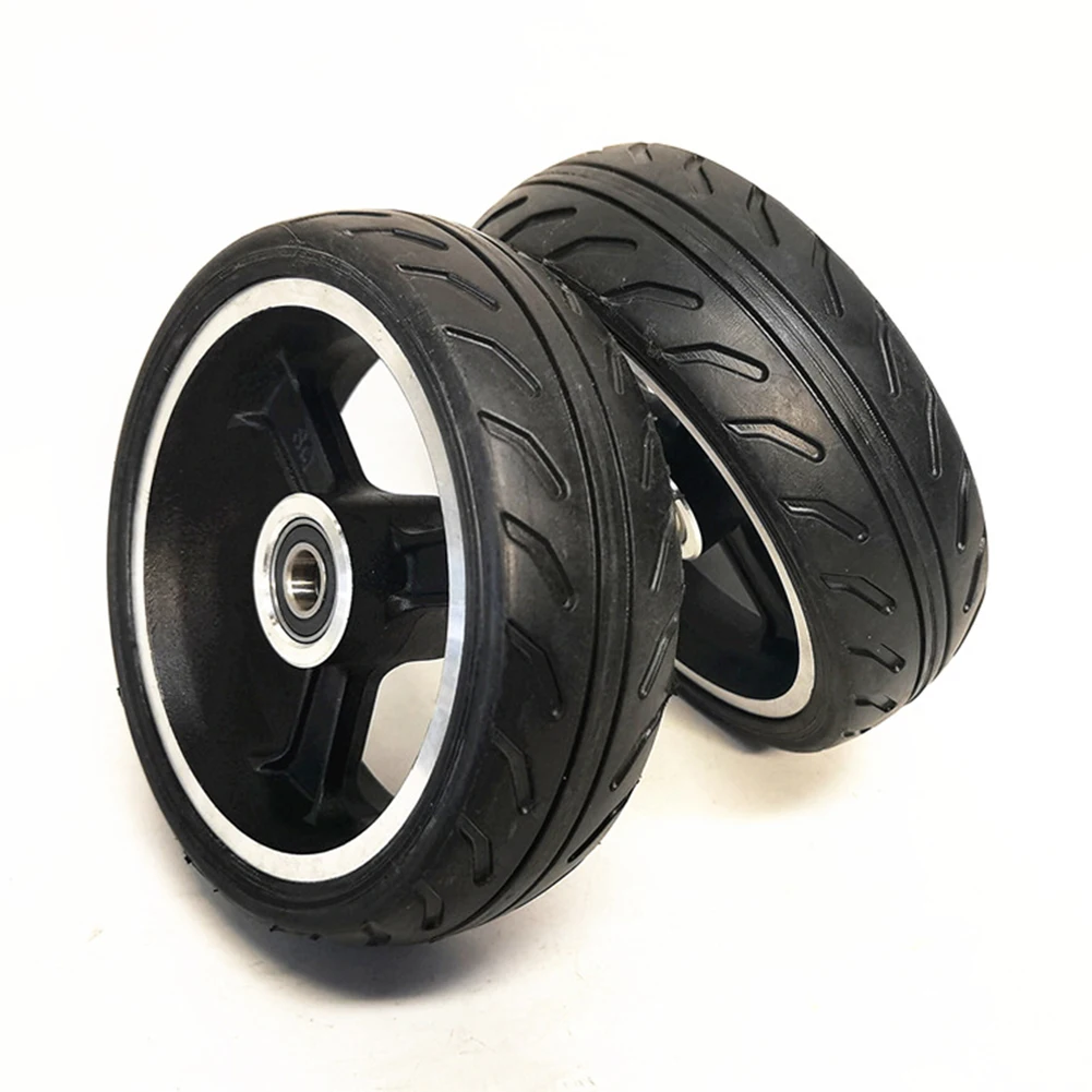 

5.5x2 Carbon Fiber Solid Tire Wheel For Kugoo M4 Pro Electric Scooter 8mm/10mm Hub Rubber Cycling Explosion-proof Solid Tire