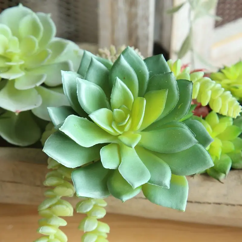 

New DIY Artificial Plants Potted Ornaments Succulent Frost Lotus Landscape Simulation Plant Office Home Decoration Living Room