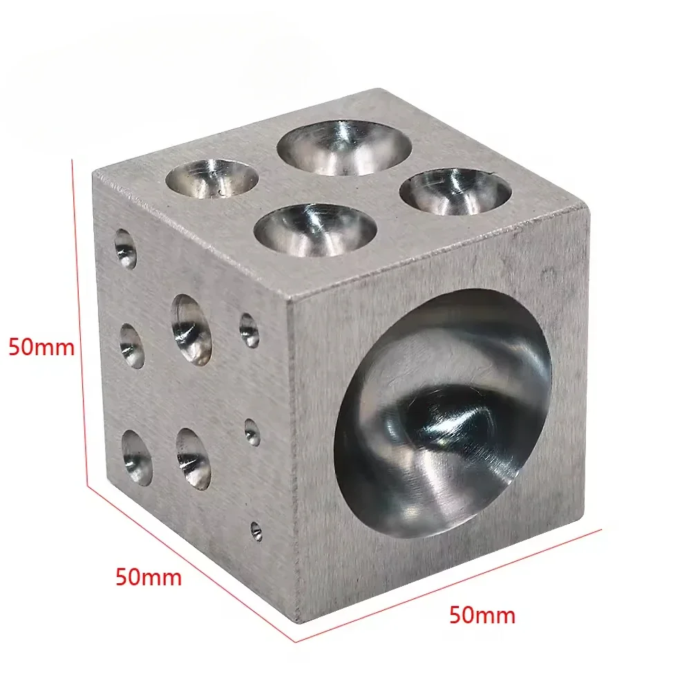 Фото PHYHOO Dapping Block Square, полости из полированной высокоуглеродистой стали, инструменты для изготовления колоколов и штамповки для изготовления ювелирных изделий №2