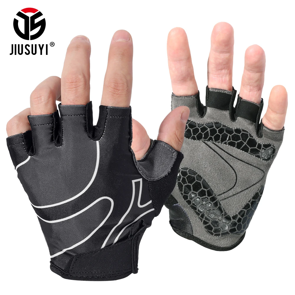 

Summer Cycling Half Finger Gloves Men Women Breathable Shock-absorption Outdoor Sports Bicycle Work Anti-Skid Fingerless Glove