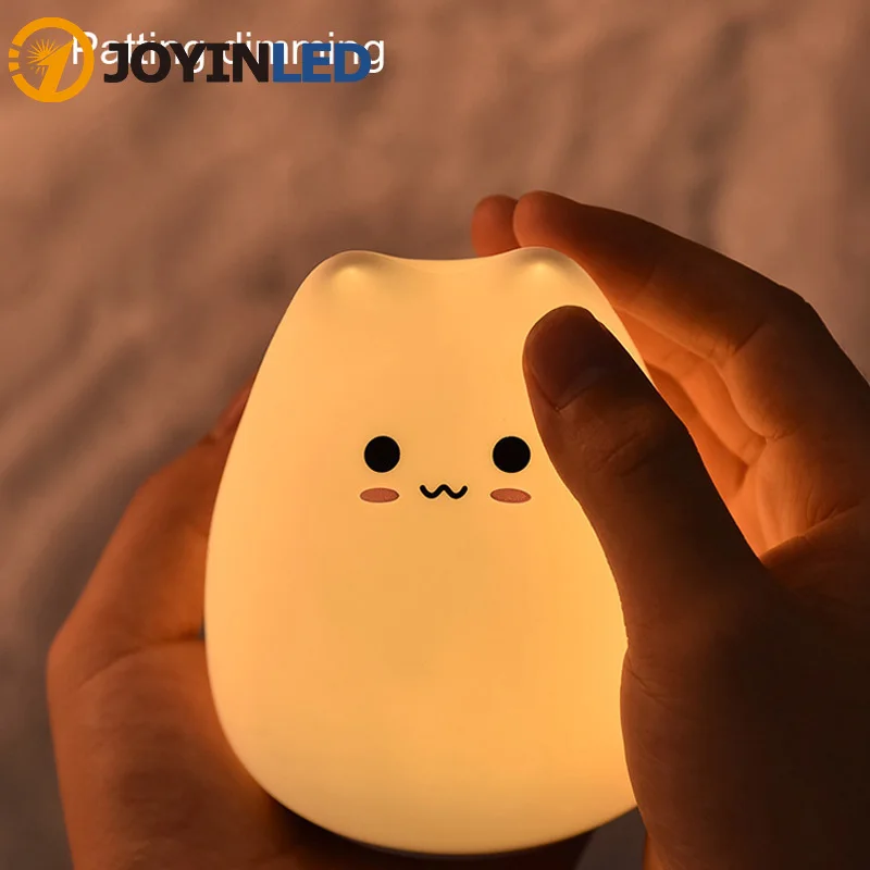 

LED Night Light Decorative Desk Lamp Battery Dreamy Cute Cat Colorful Holiday Creative Sleep Bulb Baby Bedroom Lamp