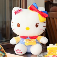 high quality sanrio plush toys kitty kawaii lovely kt cat fluffy stuffed pp cotton doll anime soft dolls toy cute girls gift toy
