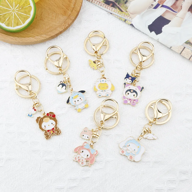 

Sanrioed Kawaii Kuromi My Melody KT Cat PC DogCute брелок Hello Kitty аниме фигурка кулон аксессуары милые игрушки с животными