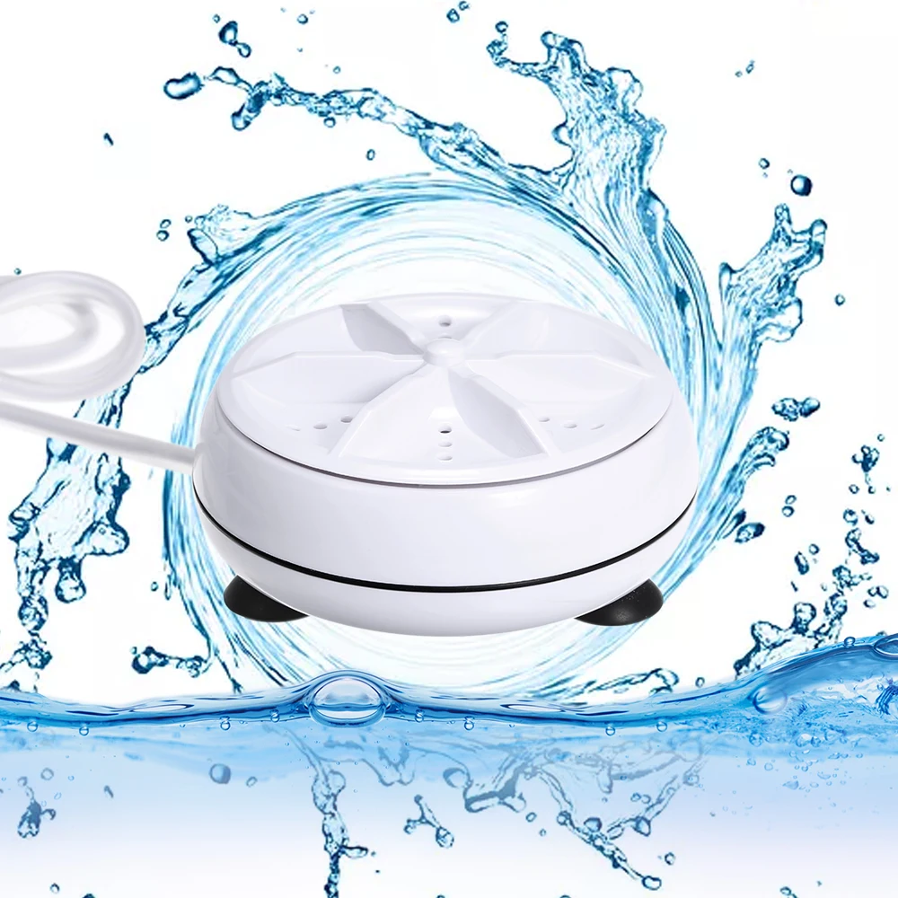 

Mini Washing Machine Portable Personal Rotating Washer Adjustable with USB Cable Convenient for Travel Home Business