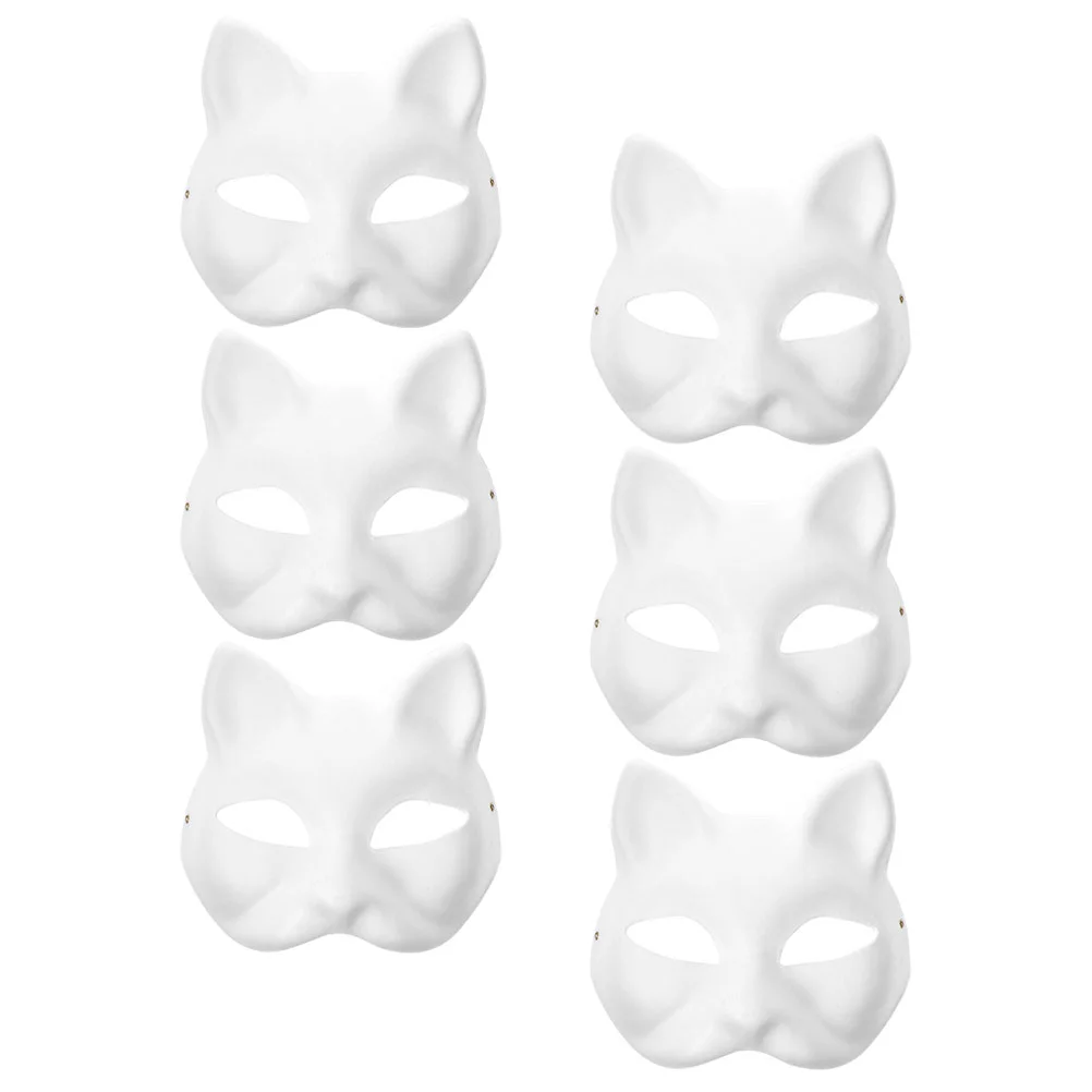 

6pcs Paper Masks Blank DIY Masks DIY Blank Masks Masquerade Party DIY Masks