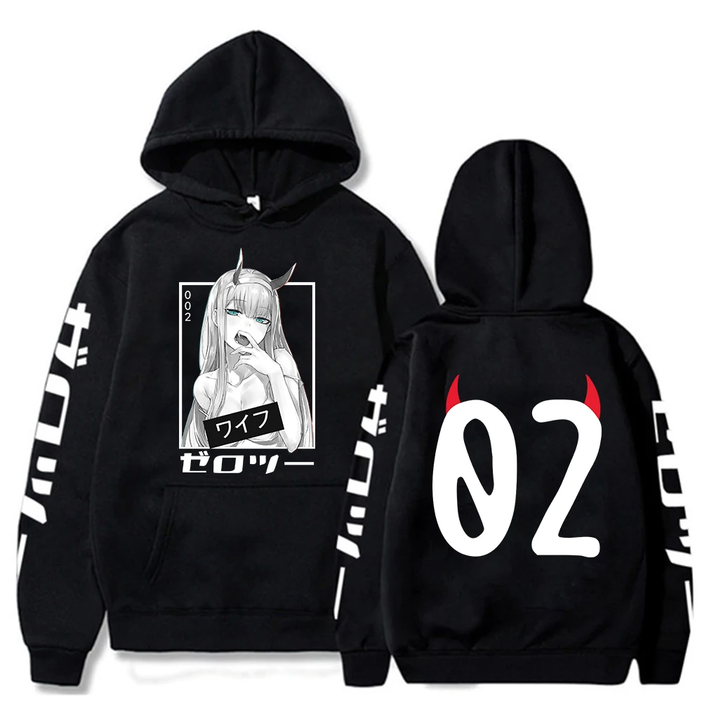 

Creative Anime Darling In The Franxx Hoodie Harajuku Zero Two Print Long Sleeve Sweatshirts Men/women Tops