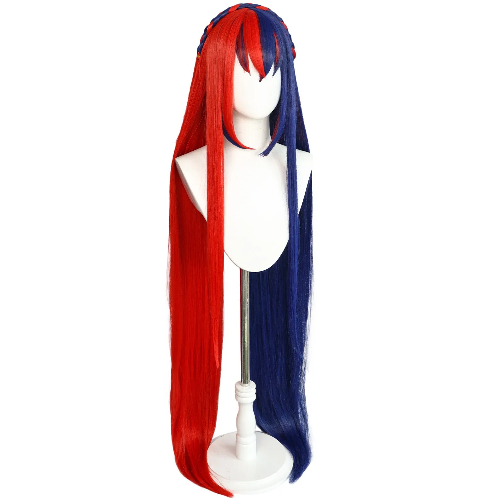 Игра Fire Emblem Engage Alear Косплей Парик Короткие прямые синие и красные парики
