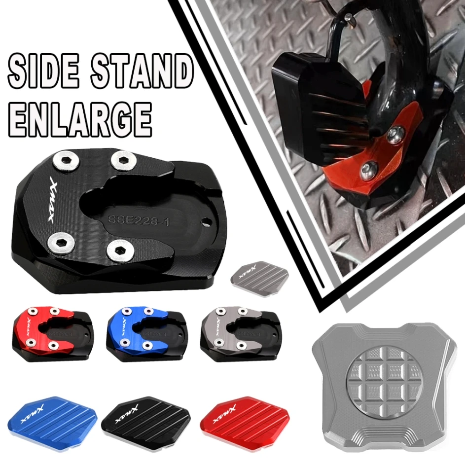 

For YAMAHA XMAX X-MAX 125 300 250 400 all years 2022 2023 Motorcycle Kickstand Side Stand Extension Enlarger auxiliary Bracket