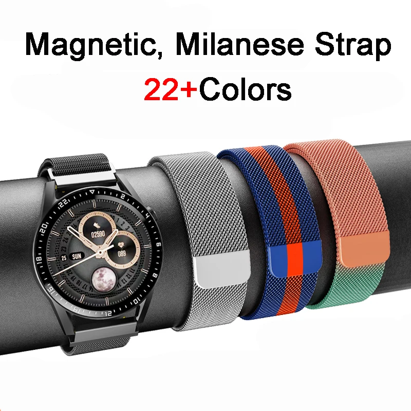 

20mm 22mm Magnetic Milanese Watchband For Huawei GT3 3pro Metal Bracelet For Huawei GT Runner GT2 42mm Strap For Samsung Galaxy