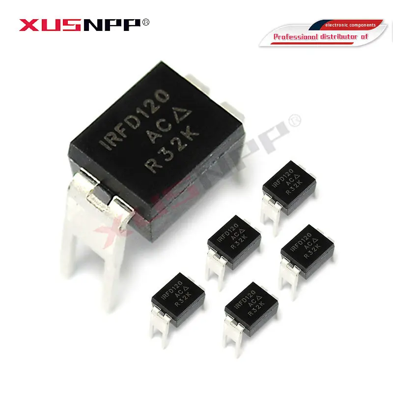 Новинка, оригинальный IRFD120 DIP4 IRFD120PBF DIP-4 IRF120 DIP, 5 шт.