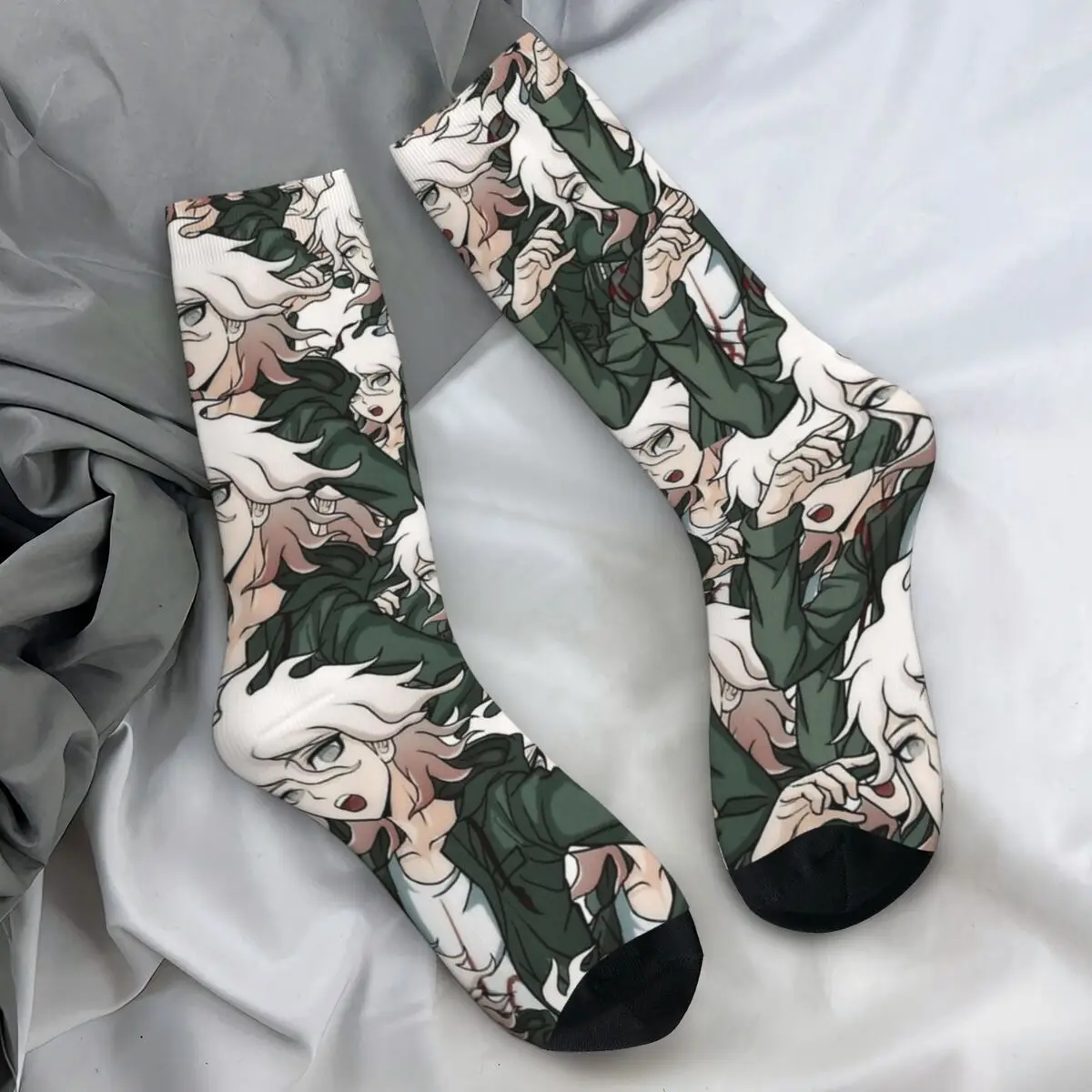 Носки Nagito Komaeda Voice Danganronpa Makoto Game Ретро чулки мужские мягкие спортивные носки на