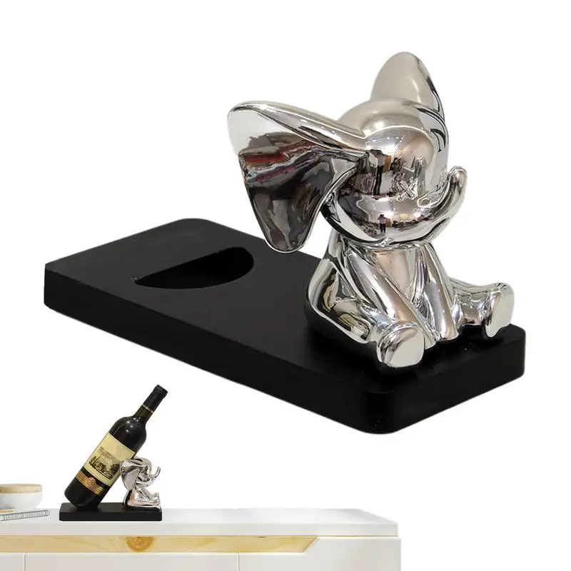 

Elephant Wine Rack Bottle Holder Creative Metal Beer Rack Gifts Living Room Porch Desktop Decors Luxury Wine Rack Best Ornament