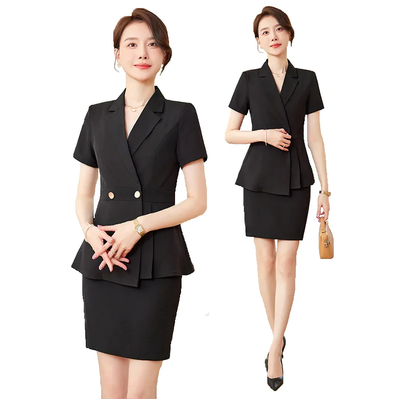 Женские костюмы Новинка лета 2024 профессиональные комплекты из приталенного