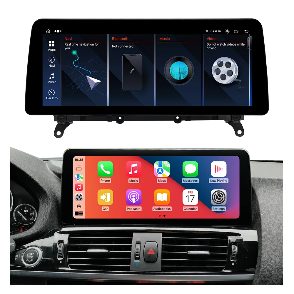 Фото Заводской 12,3-дюймовый сенсорный экран Android13 Автомобильная навигация AUTO Carplay X3 F25 X4 F26 2011-2017 CIC NBT BT WIEI 4G Audio №1