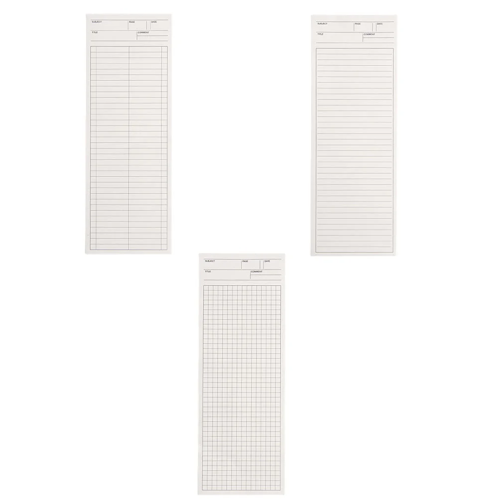 

3pcs Portable Planning Handbooks Pocket Note Pads Students Long Notepads