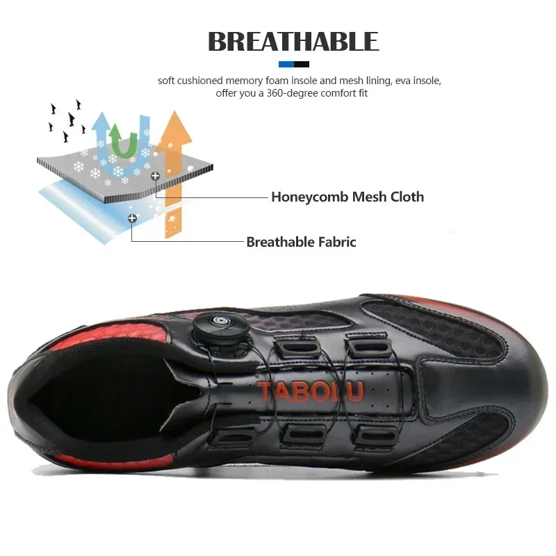 2025 Men's Cycling Shoes Mtb Bike Sneakers Non-slip Mountain Cleat Biking Ultralight Speed Bicycle Spd Road Footwear