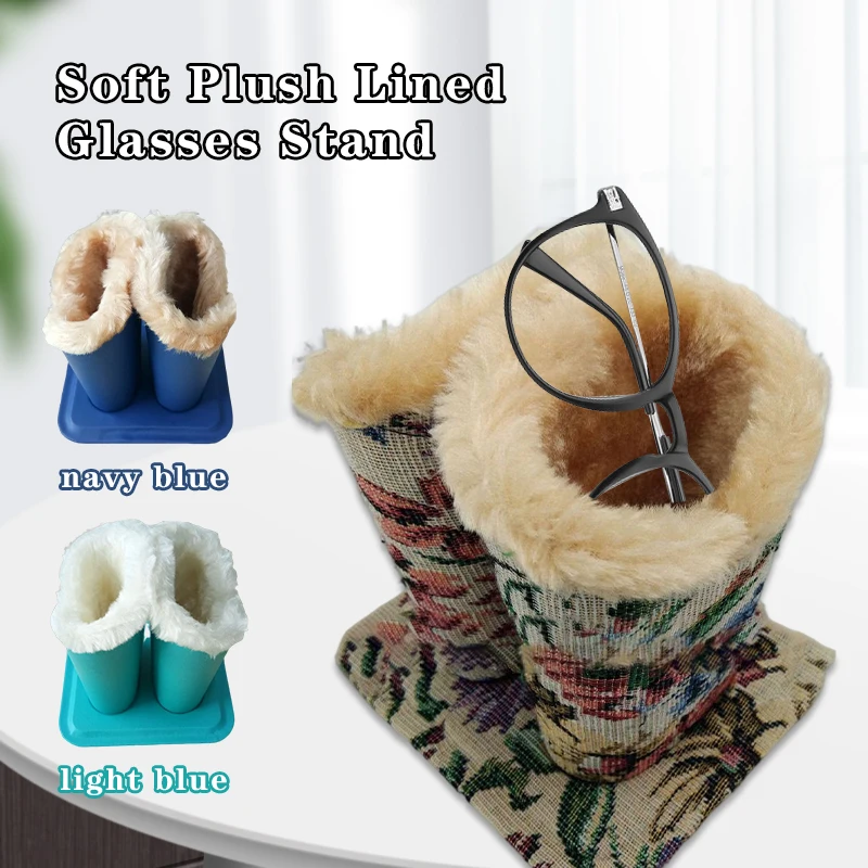 

Pen Plush Stand Creative Storage Glasses Double Office Anti-scratch Glasses Personalized Holder Sheath Fashion Soft Holder
