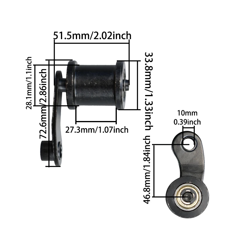 Натяжитель цепи гоночного мотоцикла LINGQI 1-3/4 дюйма натяжитель ролики для