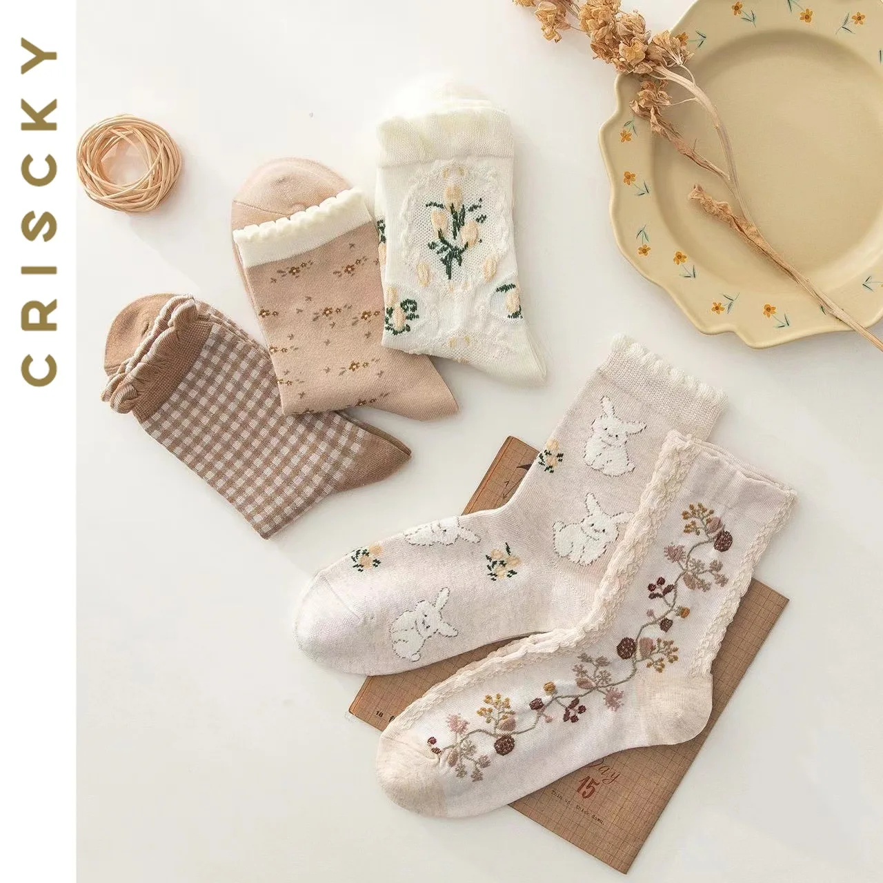 

5 Pairs/Lot Baby Kids Socks Autumn Winter Floral Plaid Cartoon Socks Toddler Girls Socks Children Clothing Accessories