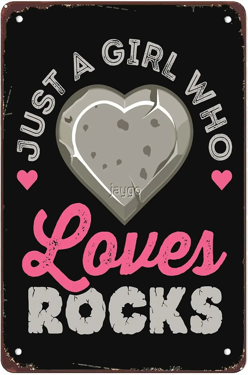 Забавный винтажный домашний декор Just a Girl Who Loves Rocks Geology Geologist Rockhound Rock Collector Ретро