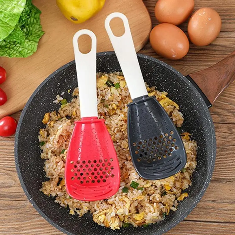 

Многофункциональная кухонная ложка 6 в 1, ковш для приготовления пищи, инструмент для легкого измельчения картофеля, имбиря, чеснока, овощей