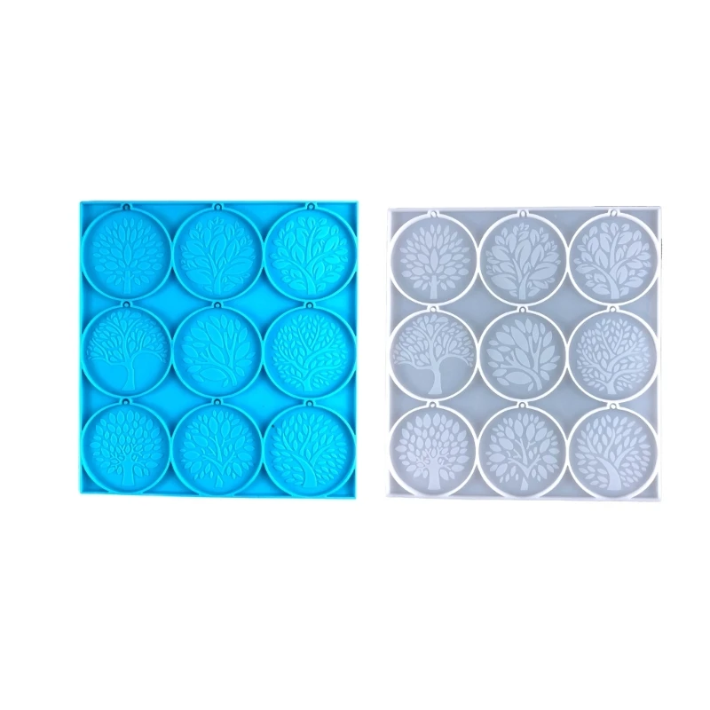 

Форма для подвесок с 9 отверстиями, глиняные формы, форма «Древо жизни», формы для брелоков с отверстием N0HE