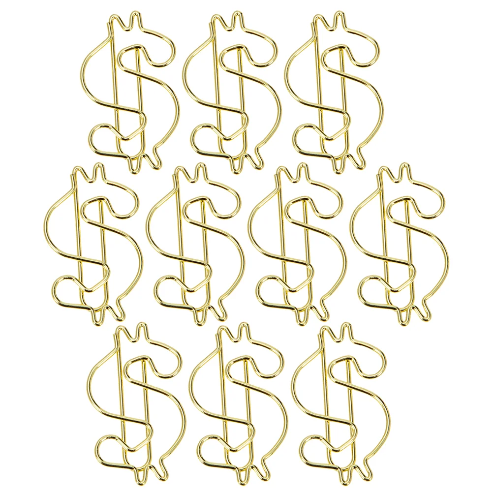 

Golden Clip Paper Clamps Drawing Supply Dollar Design Clips Alloy Office School Paperclips Folder Binder